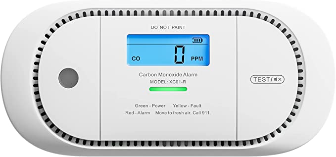 X-Sense Carbon Monoxide Detector Alarm with Digital LCD Display Replaceable Battery CO Alarm Detector XC01-R