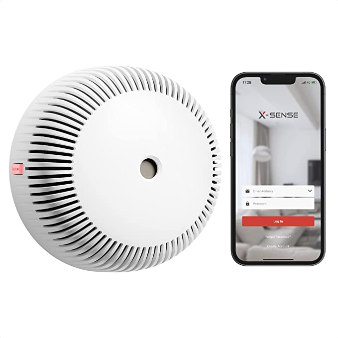 X-Sense Smart Smoke Detector Fire Alarm with Advanced Photoelectric Sensor Wi-Fi Smoke Detector