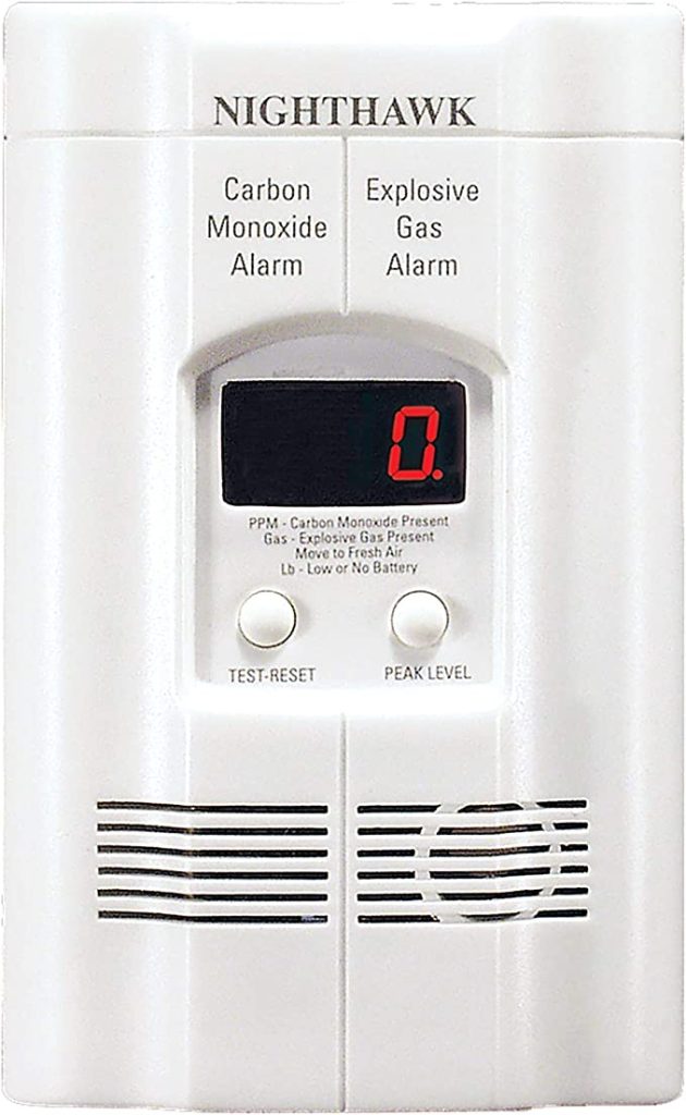 Kidde Nighthawk Carbon Monoxide Detector & Propane, Natural, & Explosive Gas Detector, AC-Plug-In with Battery Backup, Digital Display, White