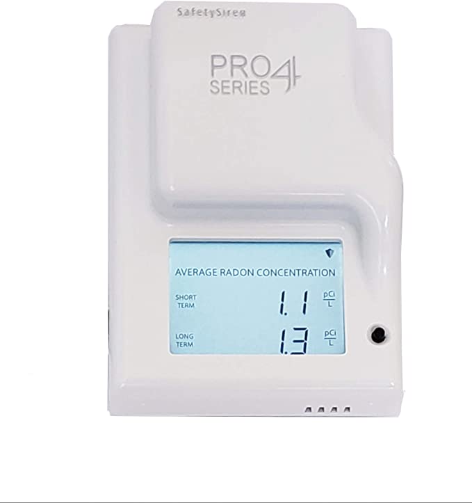 SafetySiren Pro4 Series (4th Gen) Home Radon Detector USA Version pCi L